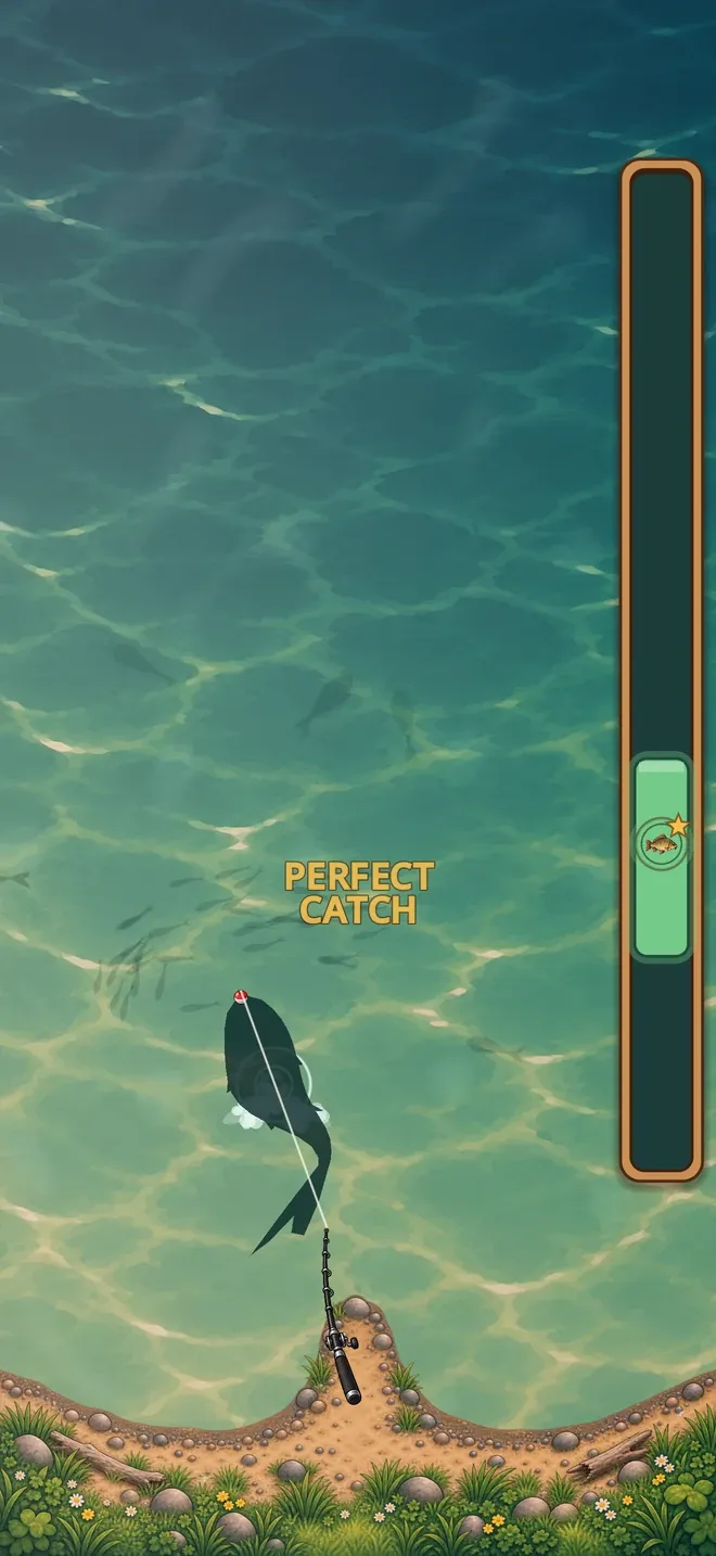 A fish flung out of the water at dawn, Perfect catch written over it