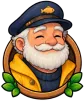 The Captain, an old sea captain in a yellow raincoat